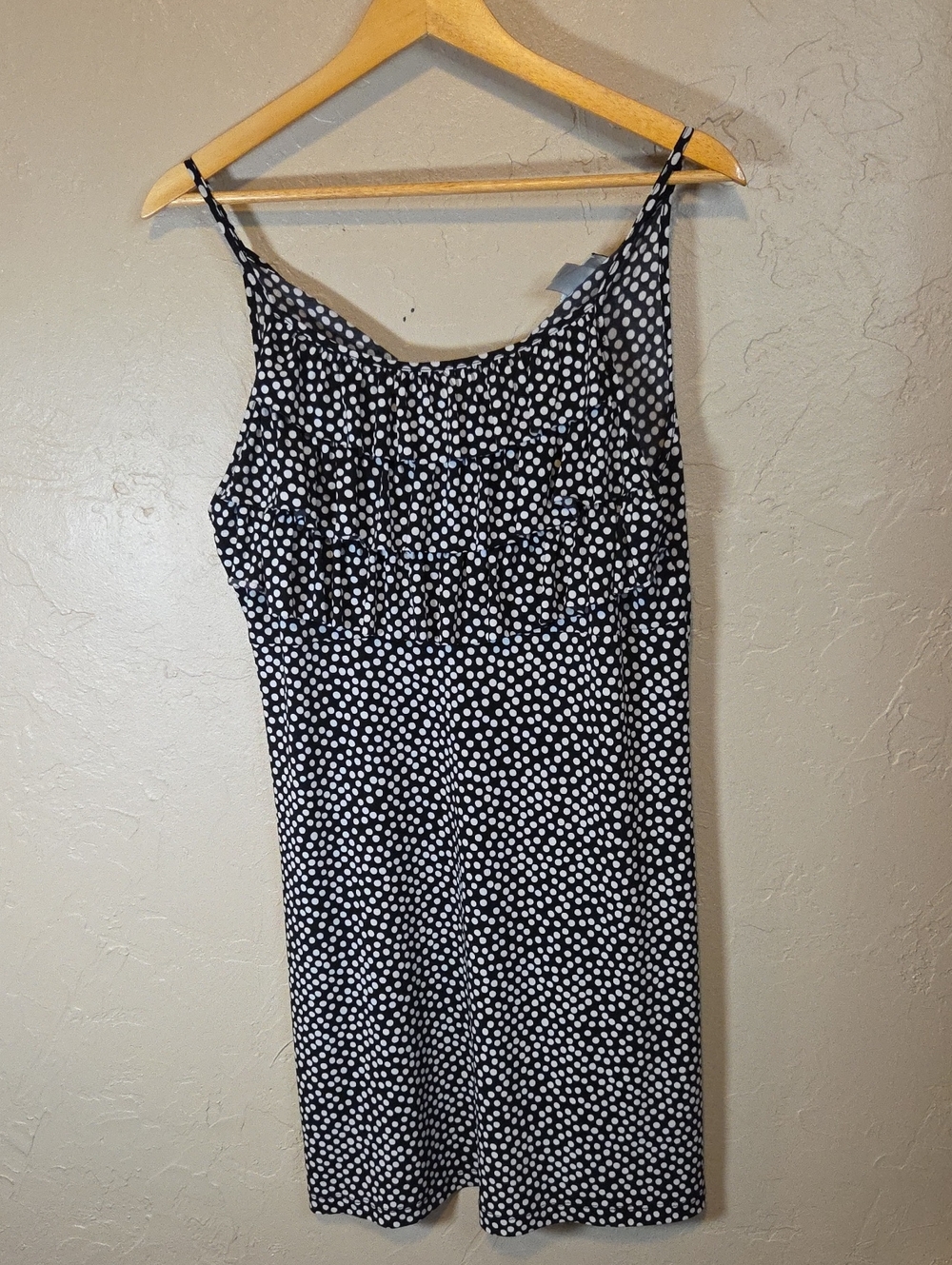 Sweet Storm Black and White Polka Dot Mini Dress Size L